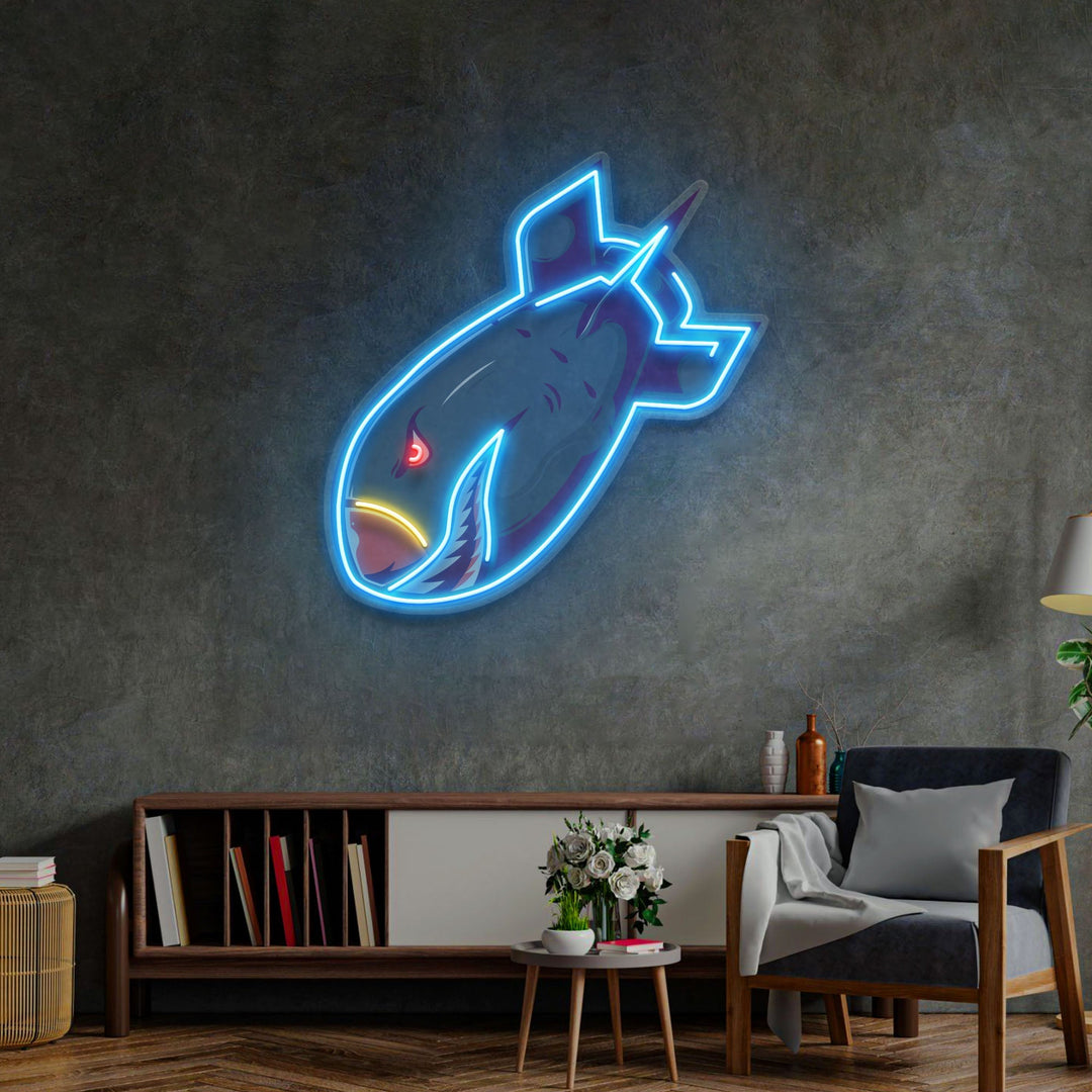 'Shark Bomb' Modern Neon Tabela