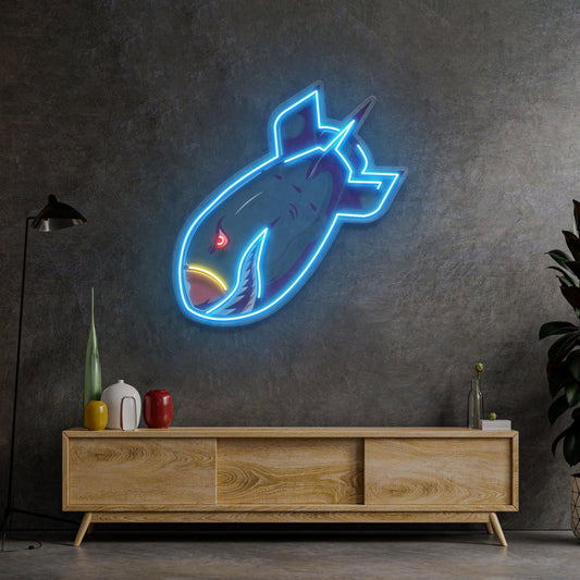 'Shark Bomb' Modern Neon Tabela