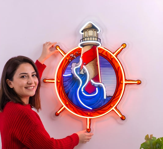 "Deniz Feneri" Modern Neon Tabela
